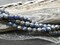 *50* 4mm Opaque Navy Blue Travertine Fire Polished Round Beads